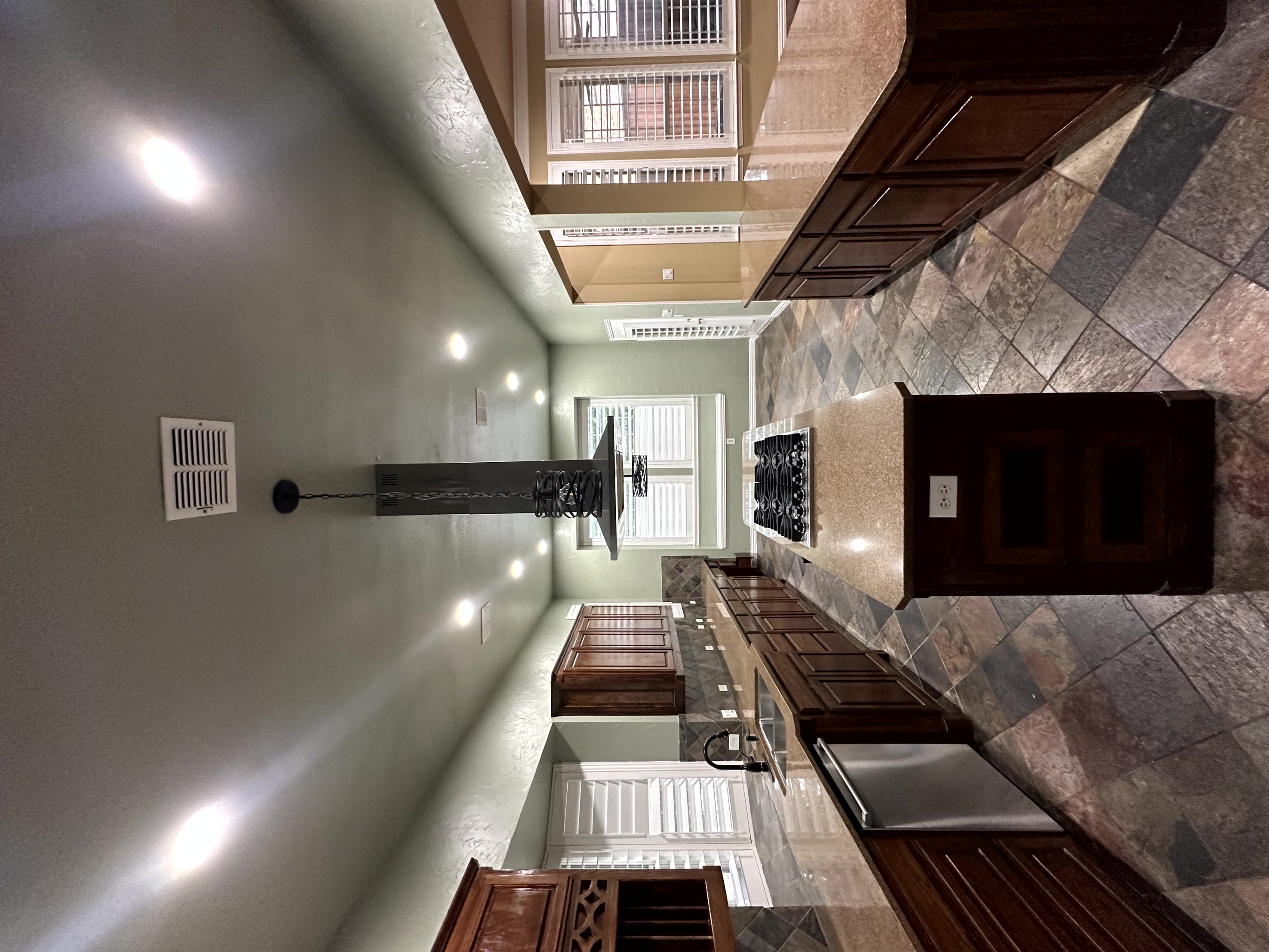 Home remodel with new flooring and lighting